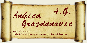 Ankica Grozdanović vizit kartica